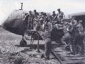 Soldiers of the 2nd Oxford and Bucks Light Infantry loading a Jeep aboard a Horsaglider