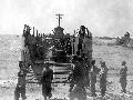 Properly beached, an LCT sends its cargo ashore. Almost all Third Division units were reported ashore by noon on August 15