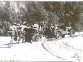 CAIRNS, QLD. 1943-06-25. JEEP HAULING 2-POUNDER TANK ATTACK GUN ALONG BEACH DURING COMBINED INVASION EXERCISE.