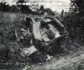what's left of a jeep after hitting a tellar mine in France..