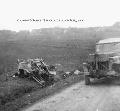 Jeep hit by a mine. 12th Armored Division