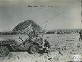 SILVER 20103146-S MB US soldier taking down message in Morro Bay, California on 27 March 1944