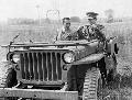 20118239 S GPW, With Edsel Ford as a passenger, King Peter II of Yugoslavia was photographed as he drove a Ford Army Jeep at the Ford Motor Company proving grounds in Detroit, July 1, 1942.
