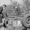 M4938537 GPW The Duchess of Kent boarding a Jeep during her visit.