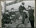 Russian airmen from the USSR become acquainted with American customs while at Ladd Field, Fairbanks on the Northwest Staging Route, to pick up lease-lend planes .