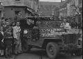 20362776-S Willys MB, 2nd Armored Division, 745th Tank Battalion in Saint Amand, France. 1944, September 3